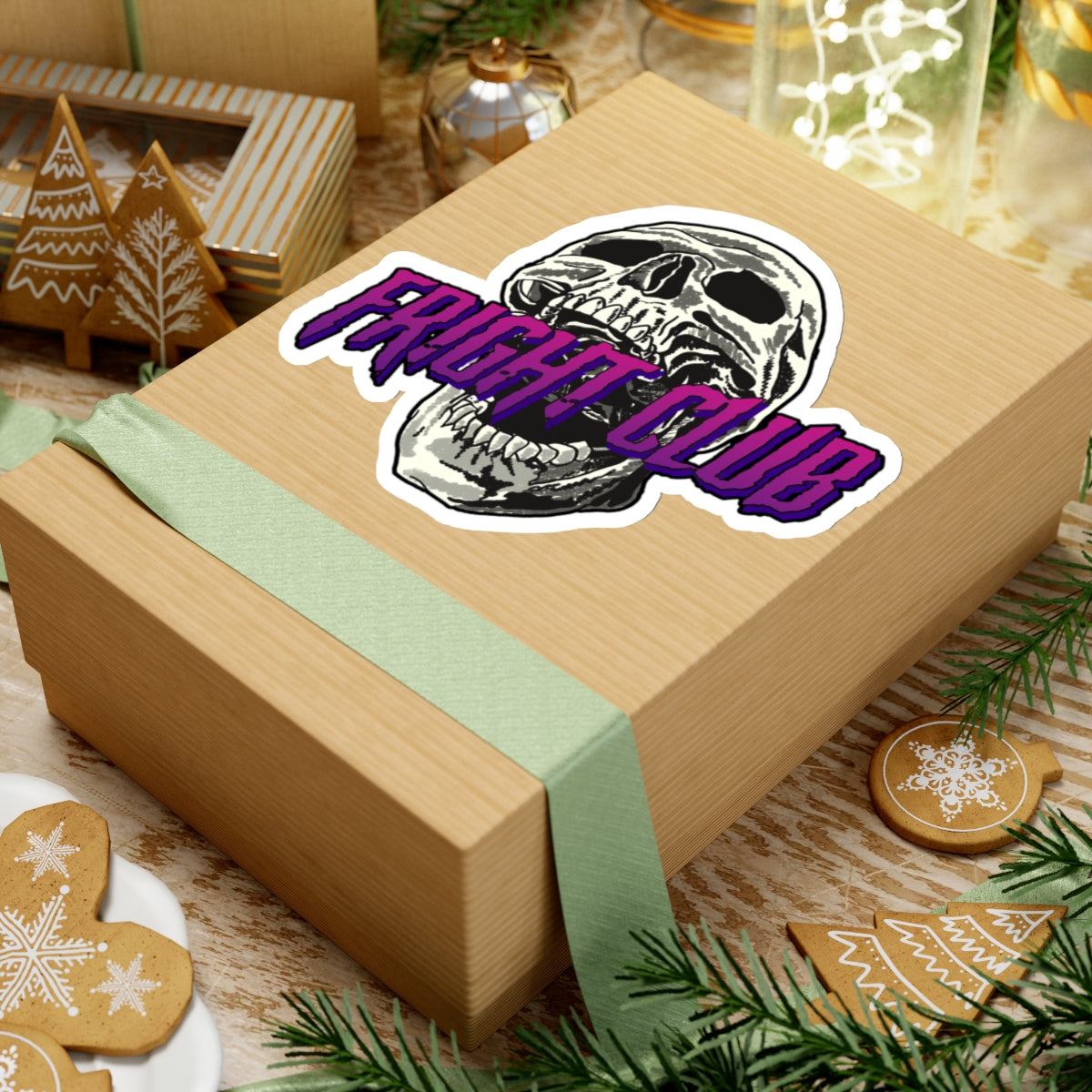 Fright Club Skull Sticker