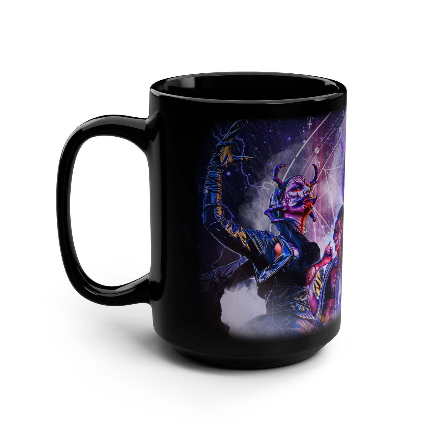 32 Black Mug, 15oz
