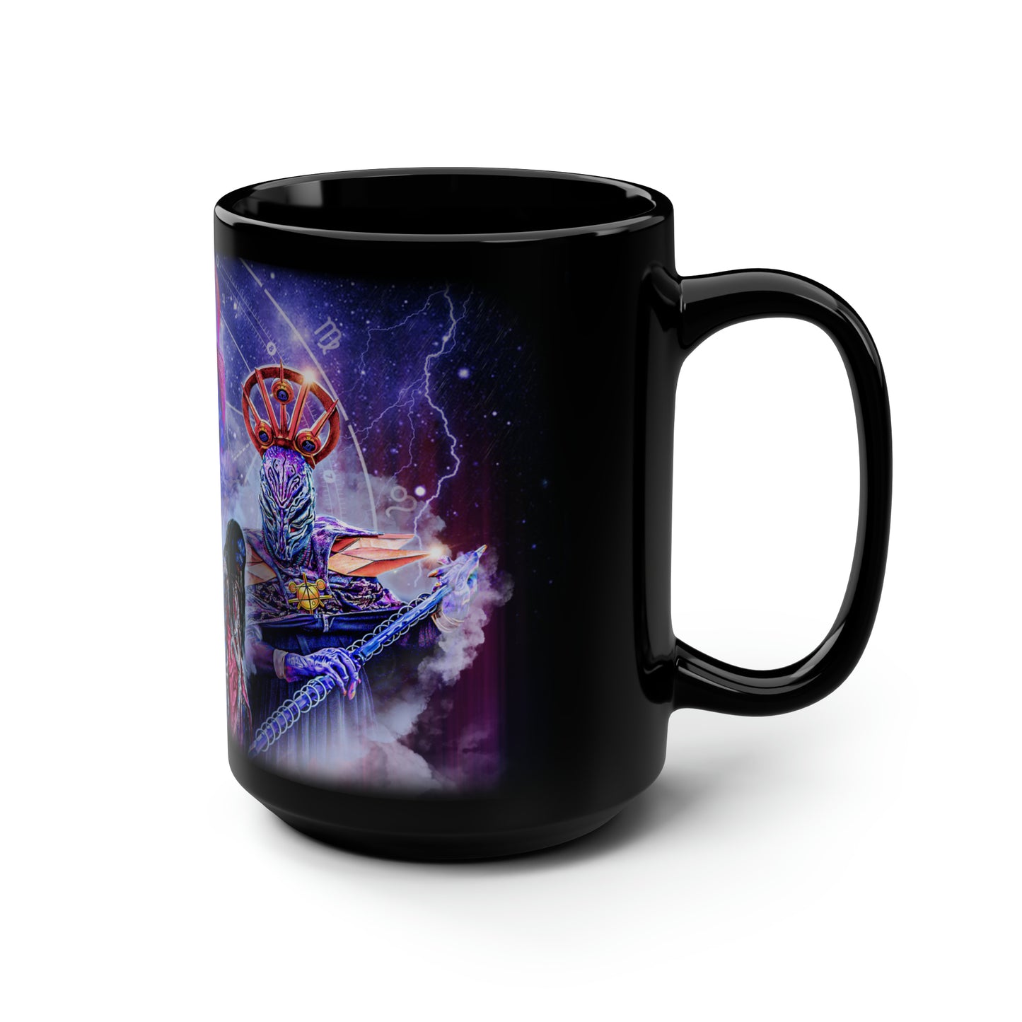32 Black Mug, 15oz