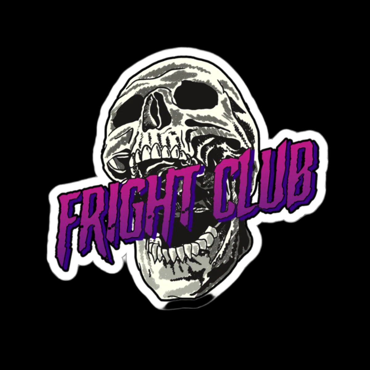 Fright Club Skull Sticker