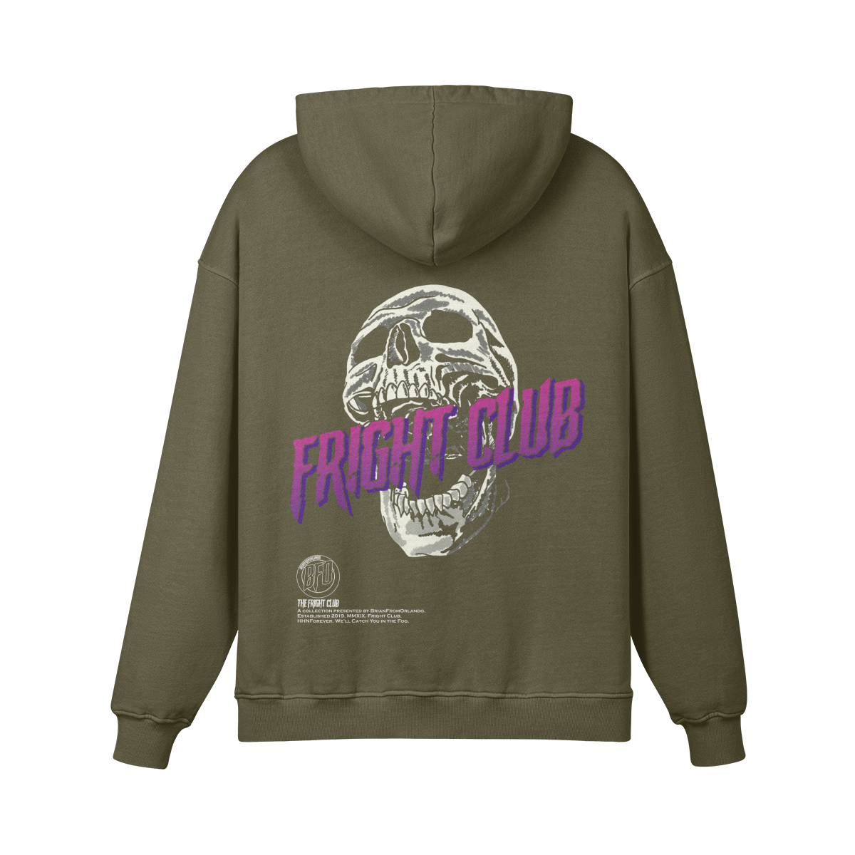 Fright Club Skull Oversized Hoodie